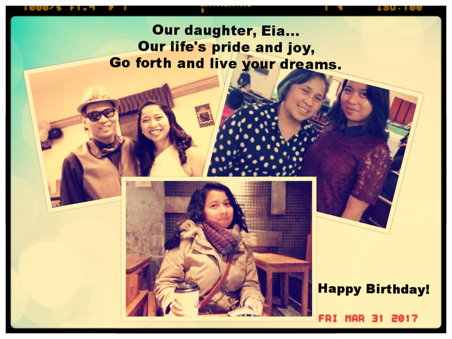 Happy Birthday Eia!  Our life's pride and joy; go forth and live your dreams.