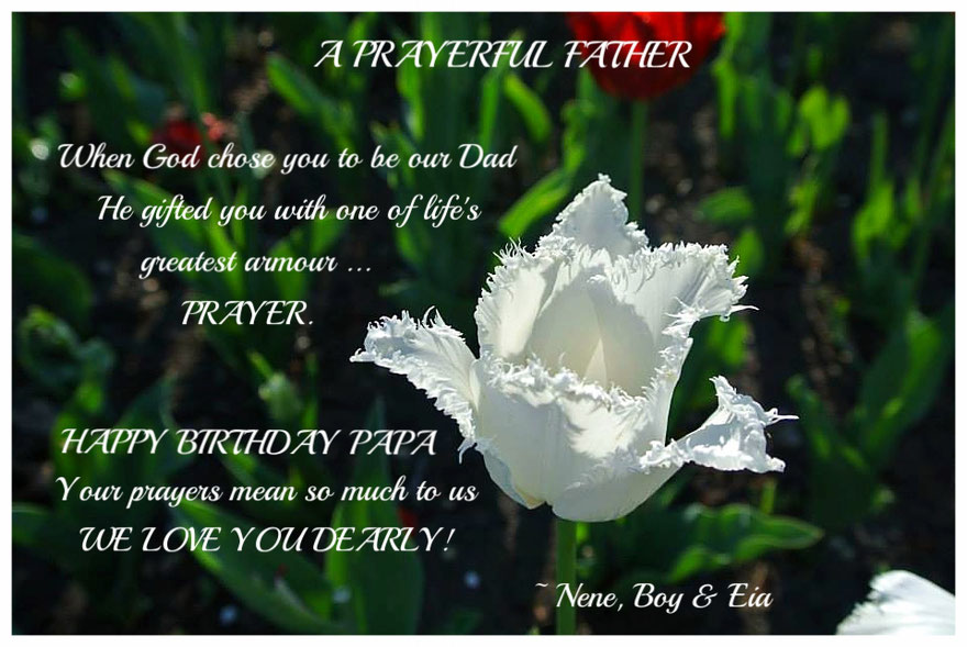 Your prayers mean so much to us. ~ Nene, Boy and Eia