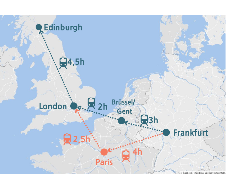 Mit dem Zug nach Edinburgh ab Deutschland Pinguin Ecotrips Dein Portal für Zugreisen in Europa