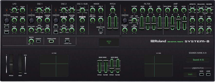 Roland System-8 Editor and Sound Bank - VST and Standalone