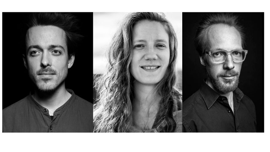 Die Band Feuerfalter: Nahaufnahmen von Lukas Derungs, Despina Corazza und Johannes Stange