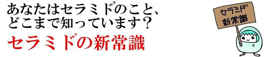 セラミドの新常識　セラミドのこと、どこまで知ってます？