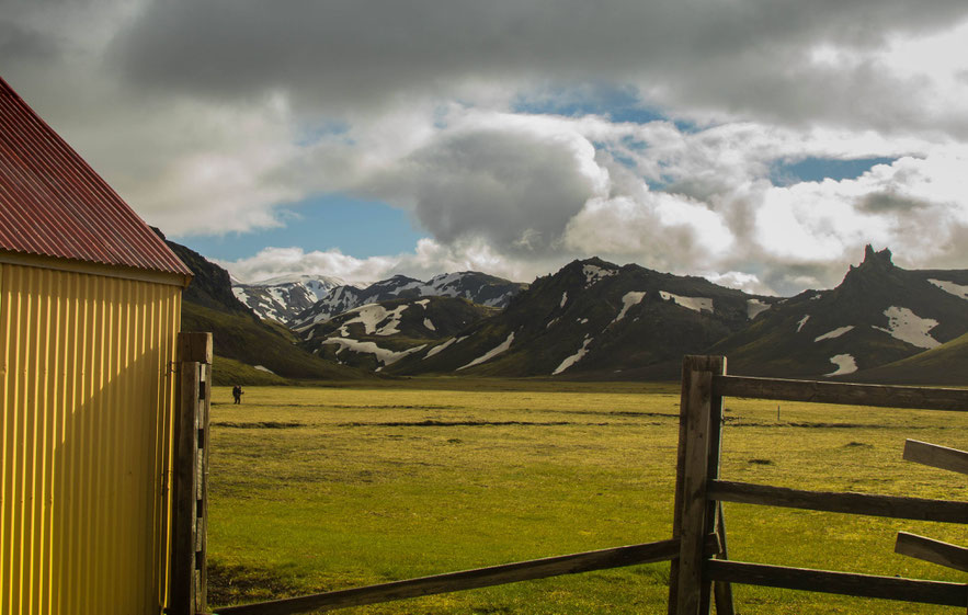 Hvanngil campsite in June