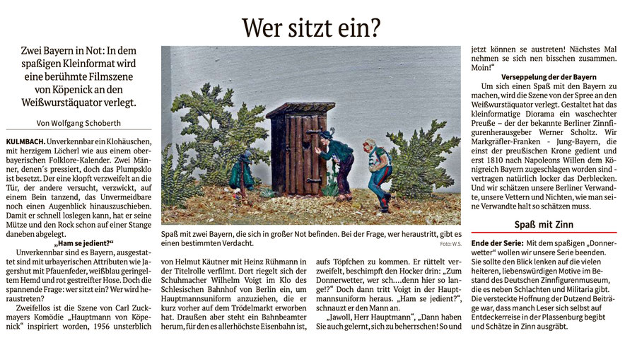 Frankenpost, 21. Juli 2025 - auch überregional in anderen Tageszeitungen