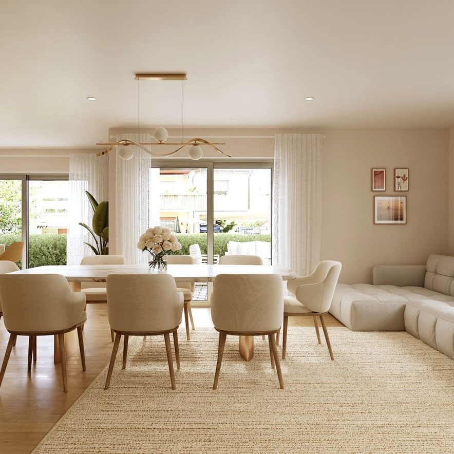 luxury living room interior visualization for interior design studio - Dionis Studio