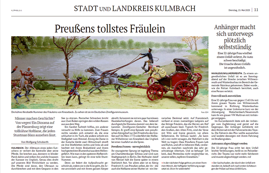 Frankenpost, 15. Juli 2025 - auch überregional in anderen Tageszeitungen