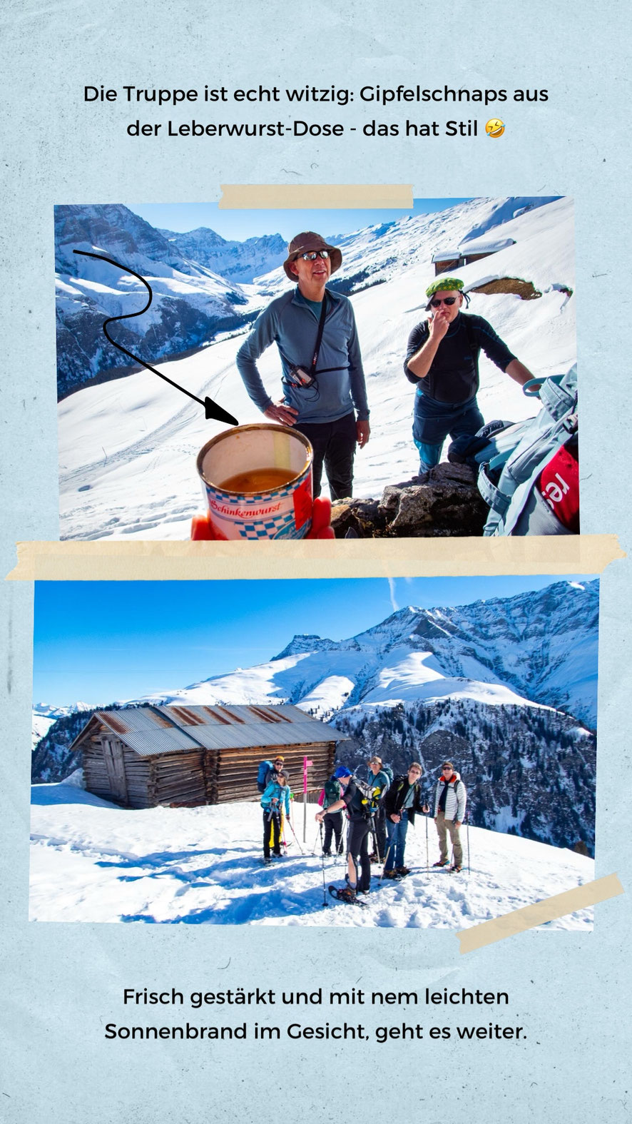 Walser-Siedlungen entlang des Schneeschuhtrails Camana im Naturpark Beverin