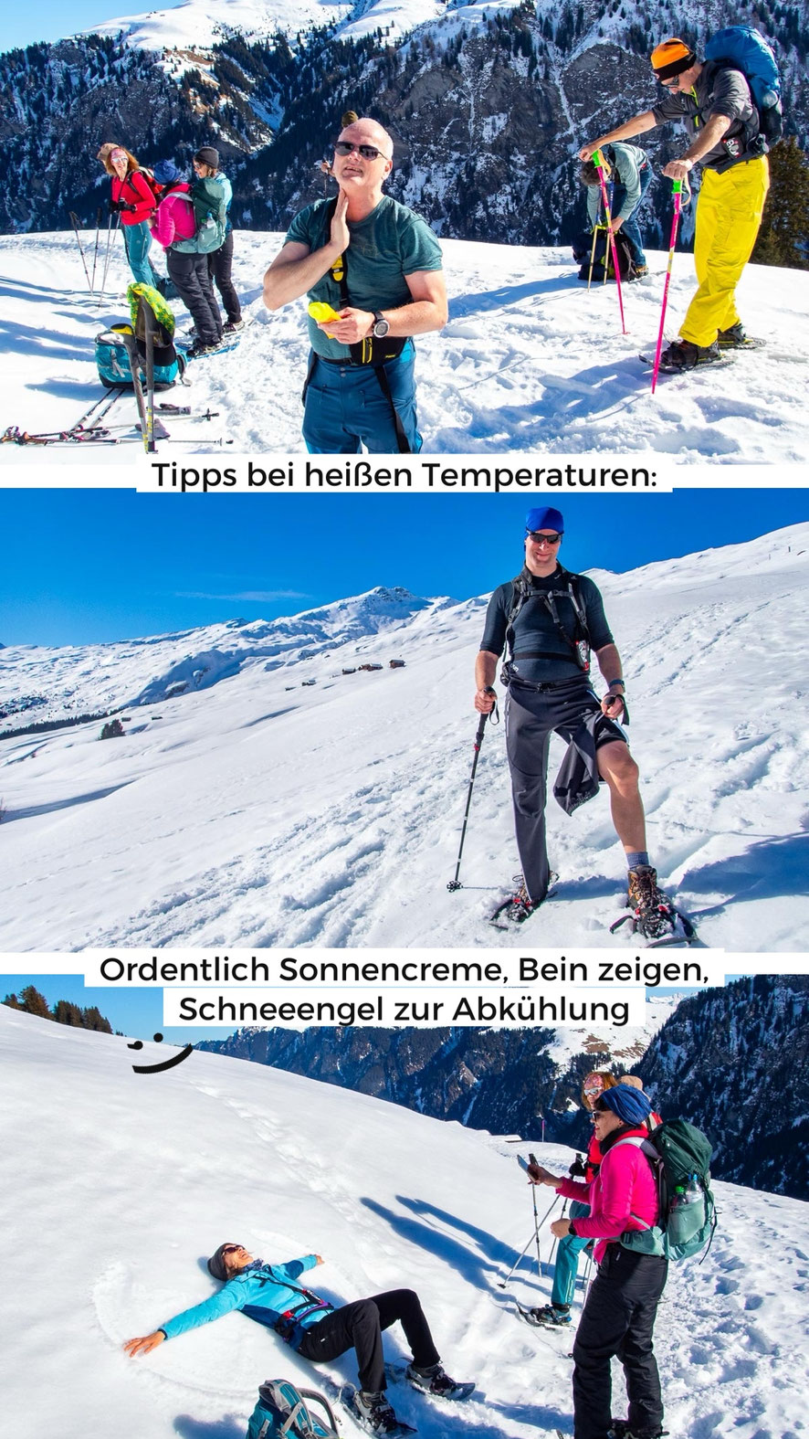 Winterlandschaft im Safiental entlang des Schneeschuhtrails Camana