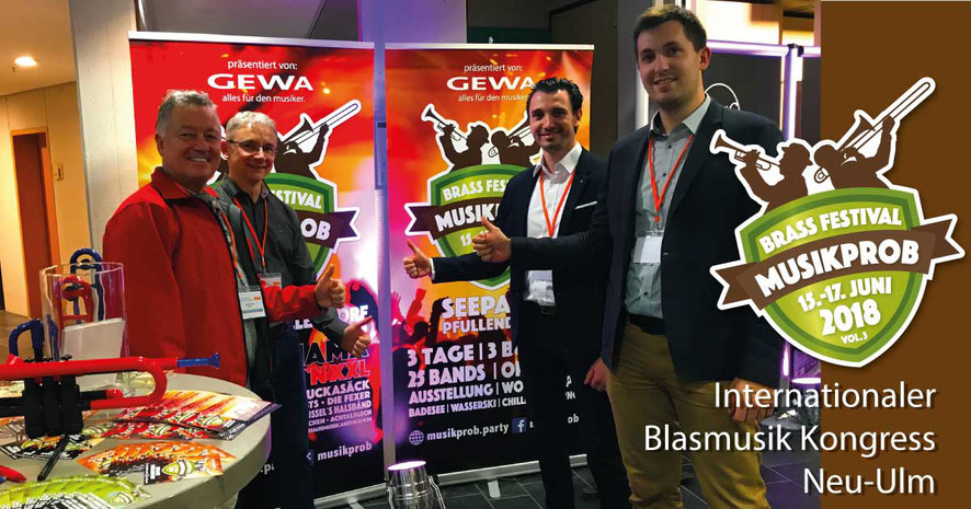 GEWA music und MUSIKPROB auf dem internationalen Blasmusik Kongress in Neu-Ulm
