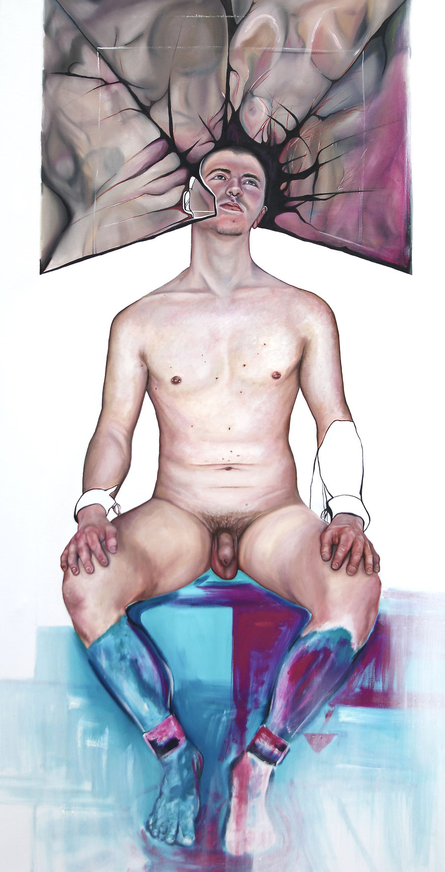 Trans/Masc, (Serie 1), #3, 2019, Öl auf Leinwand, 200 x 101 cm