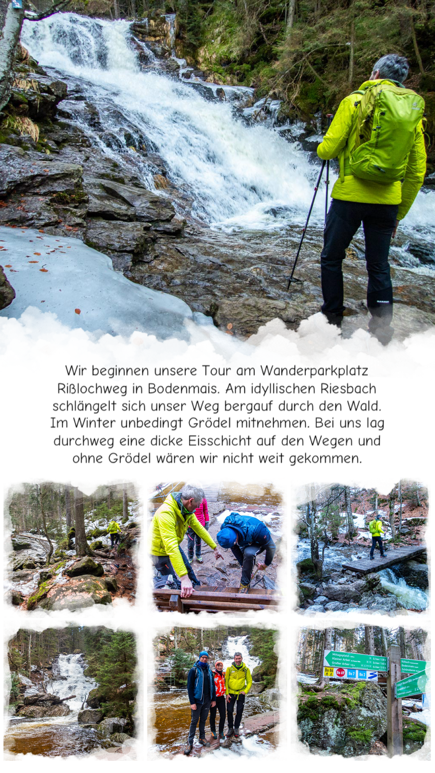 Eisiger Aufstieg mit Grödeln auf den Großen Arber