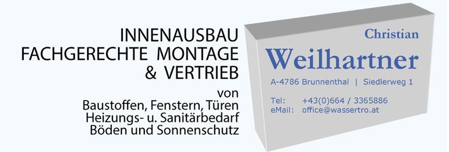 Christian Weilhartner - Innenausbau & fachgerechte Montage