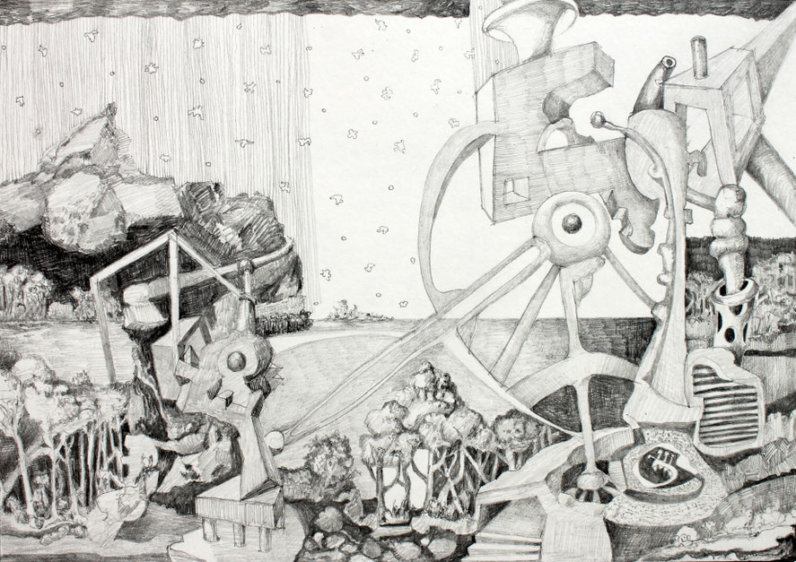 André Bauersfeld Zeichnung Kunst
