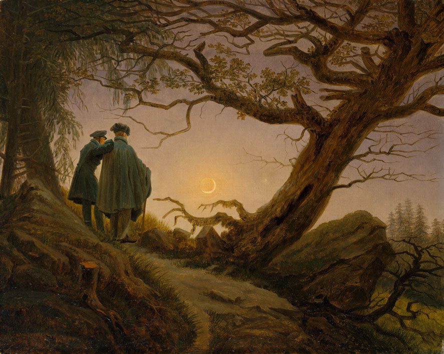 Caspar David Fridrich, "Due uomini contemplano la luna" (1819-1820)