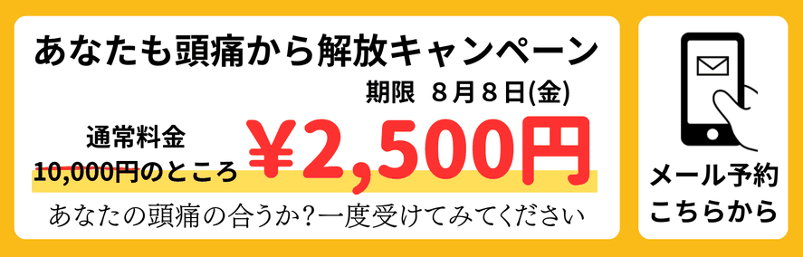 頭痛専門整体　ロキソニンが効かない偏頭痛も治します