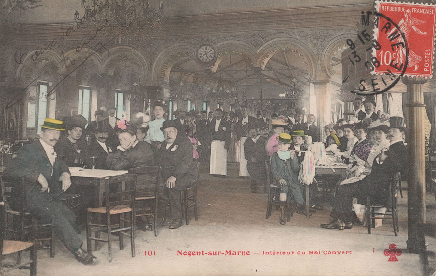 Le bal Convert, guinguette à Nogent-sur-Marne, vers 1900 (coll. Tiennet Simonnin)