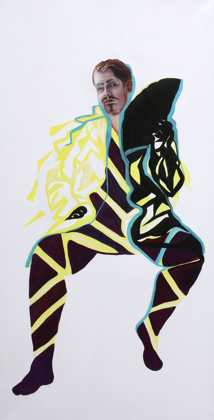 Trans/Masc, (Serie 1), #4, 2019, Öl auf Leinwand, 200 x 101 cm