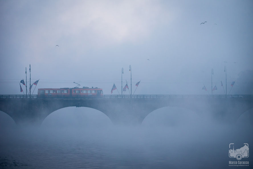 Il fiume Po 10a - Nebbia sul fiume