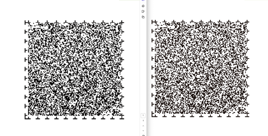 拡大した２つの音声コードが並んでいる。左側のコードはモヤッとしてシャープさがない。