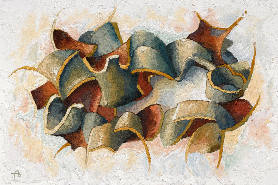 Der Zerbrochene Krug VIII - Öl mit Sand auf Leinwand - 80 x 120 cm