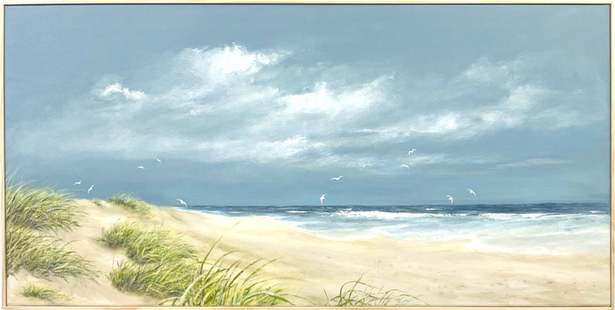 Strandmotiv, 50 x 100 cm, Acryl auf Leinwand