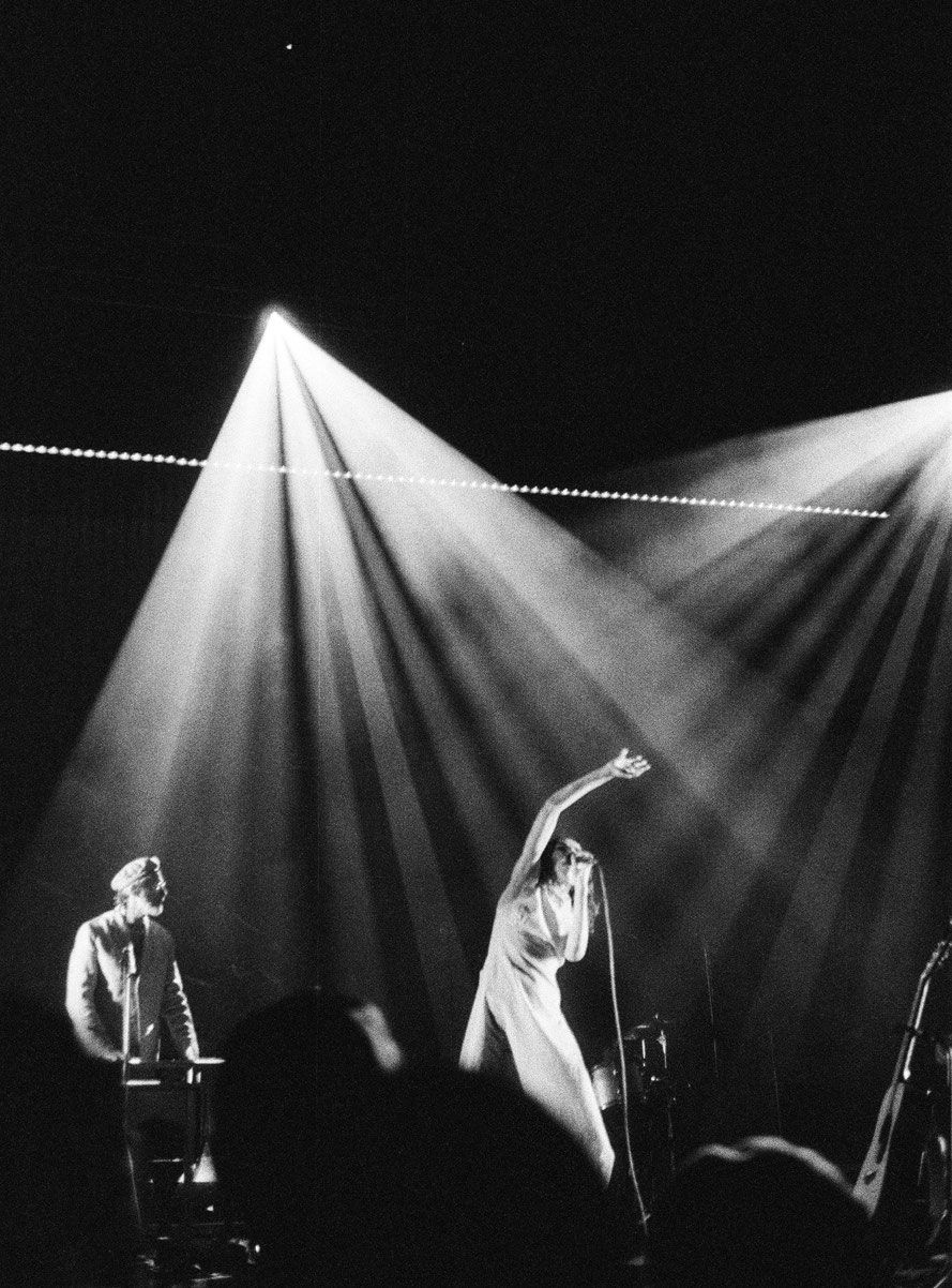 PJ Harvey (Polly Jean Harvey) live in Paris at Olympia to celebrate her new album Inside the Old Year Dying (2023), photographed on analog film by Vivien Liskovsky