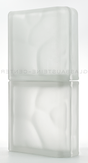 Seves Glassblock Clear 1919/8 Linear End Wave Sahara 2S Gerader Abschluss Endstein Glasbaustein Wolke Satiniert Basic Glass Blocks Terminal Solaris