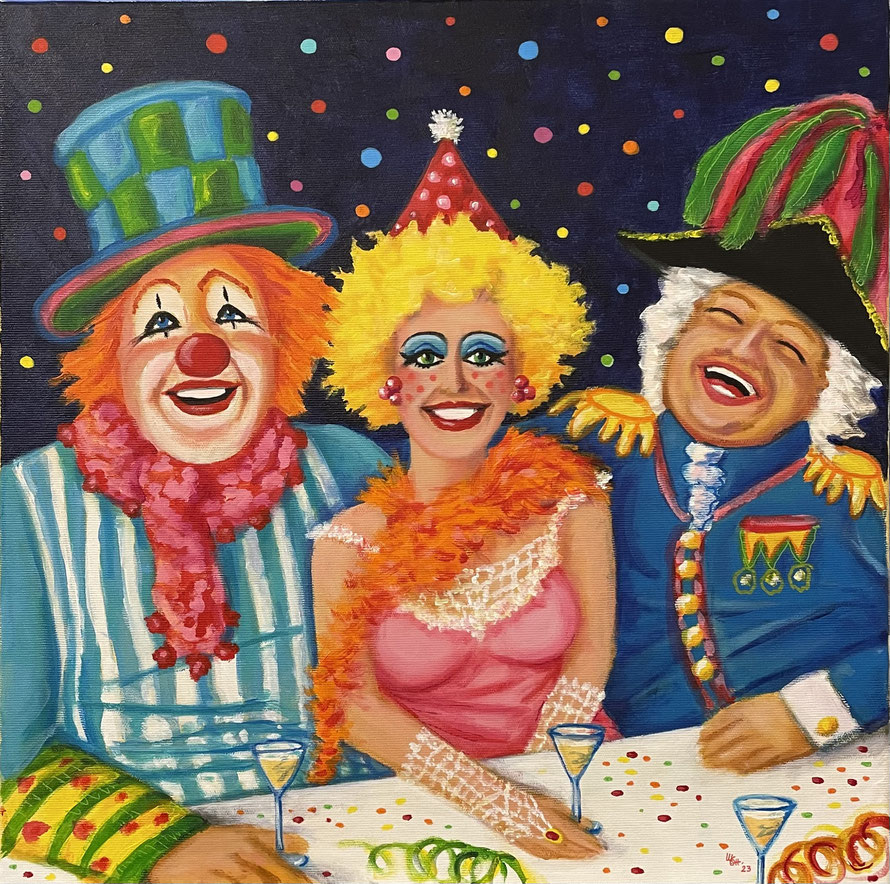 "KARNEVAL" acryl auf leinwand (2023) 50 x 50 cm