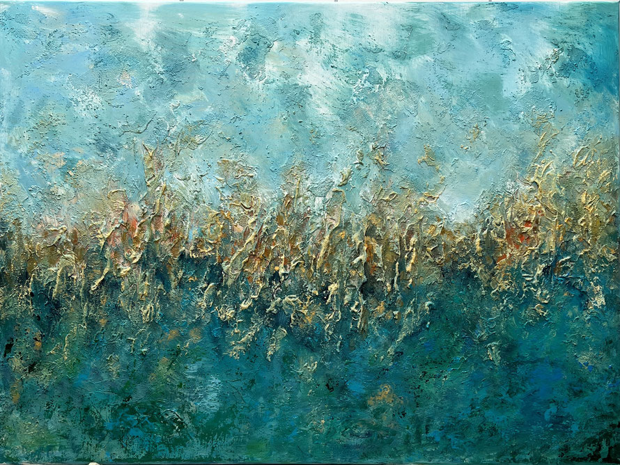 "turquoise" - acryl auf leinwand (2024) 60x80cm