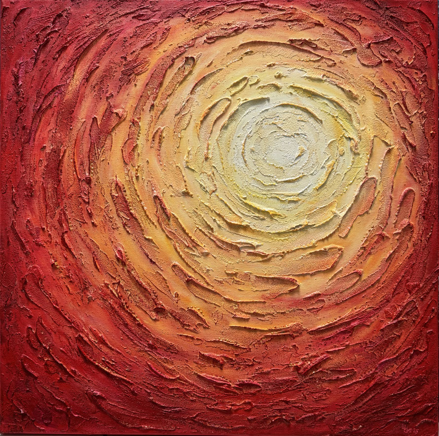 "into the light" - acryl auf leinwand (2025) 50x50cm