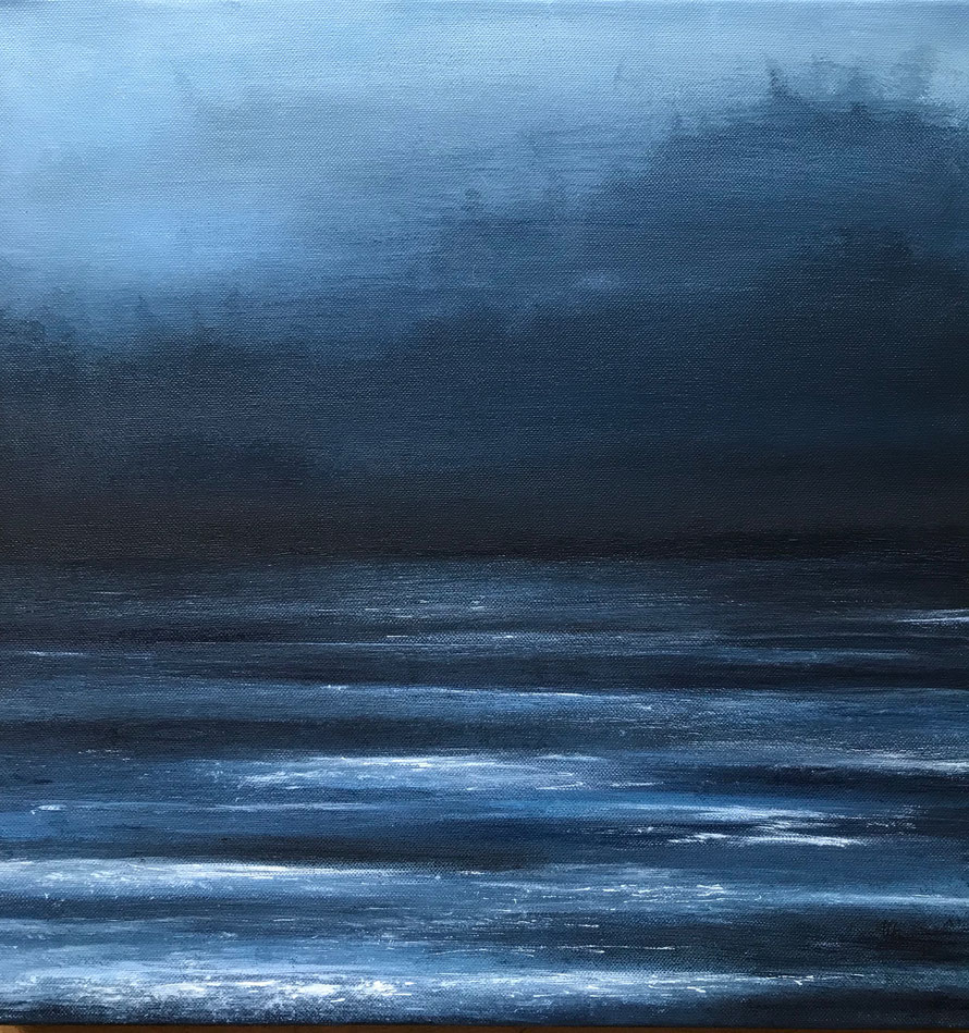 "meer I" acryl auf leinwand (2018) 40x40 cm