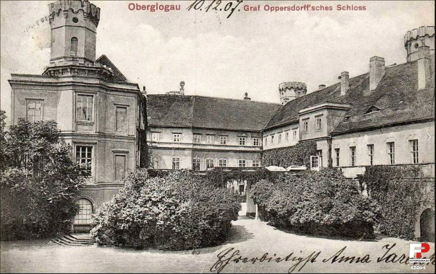 Schloss Oberglogau nach dem Umbau im Tudor-Still um die Jahrhundertwende