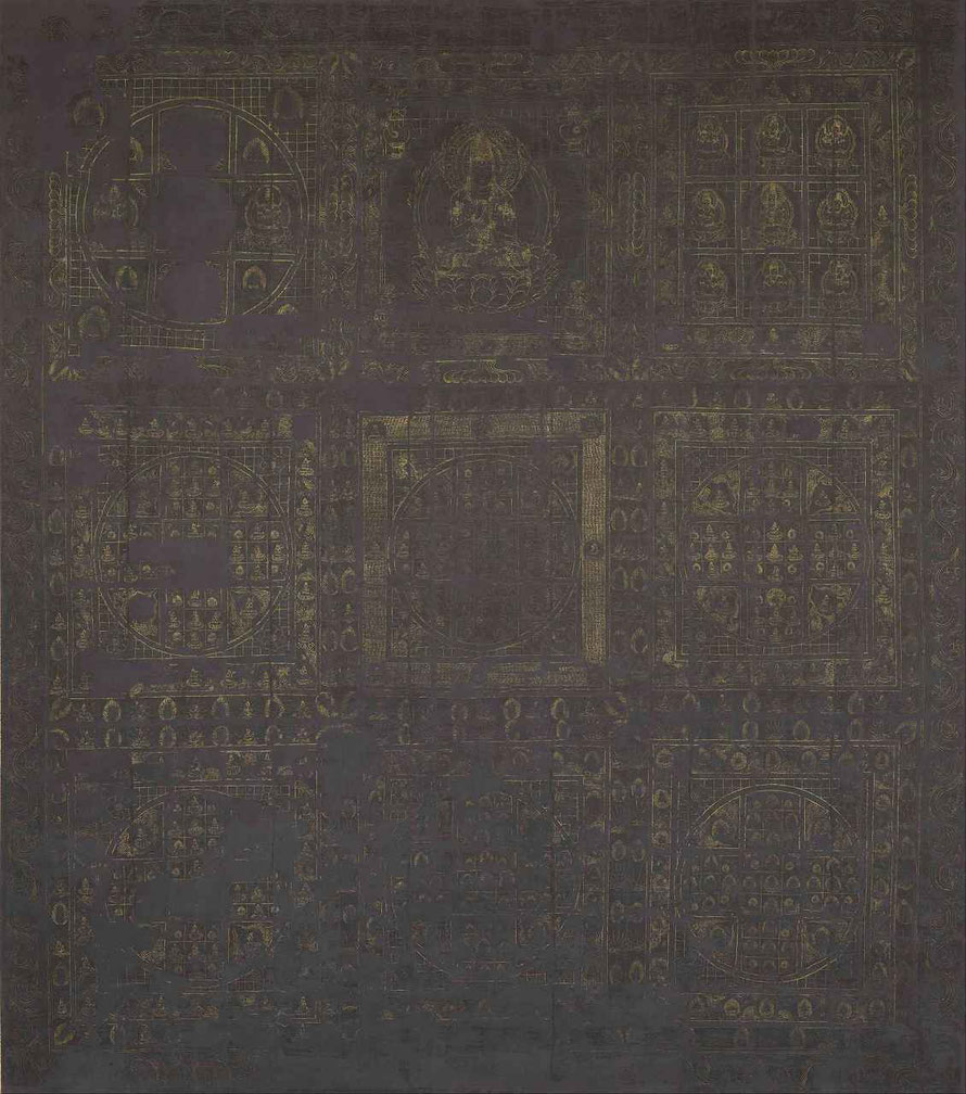 国宝 両界曼荼羅（高雄曼荼羅）のうち金剛界　平安時代（９世紀）　京都・神護寺