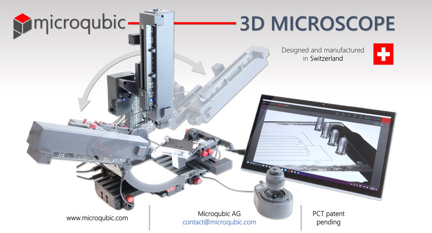 3D Microscope designed and manufactured in Switzerland by microqubic © Photo by microqubic AG