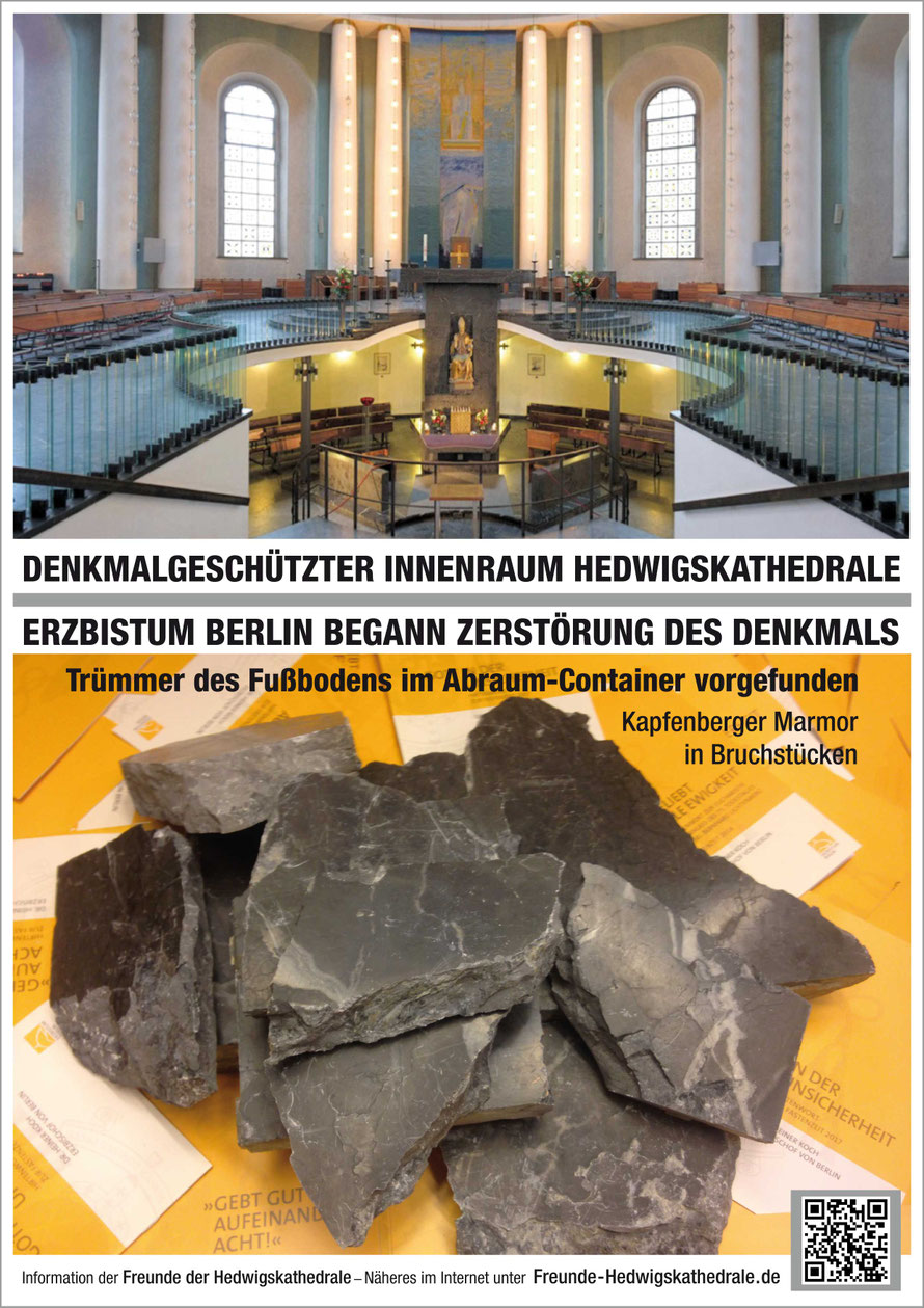 Vor der Verhandlung über die fragwürdige Rechtmäßigkeit des Radikalumbau wird hinter verschlossen Kirchentüren schon zerstört.