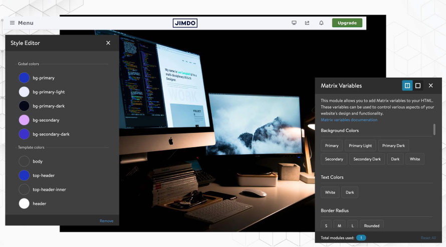 Matrix Framework for Jimdo Creator websites