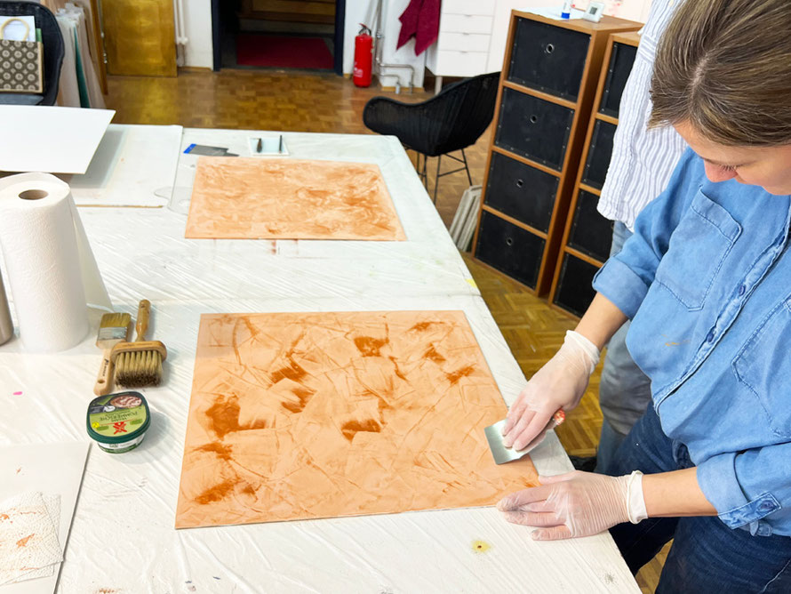 Komm zum Seminar in Spachteltechniken für die Wandgestaltung