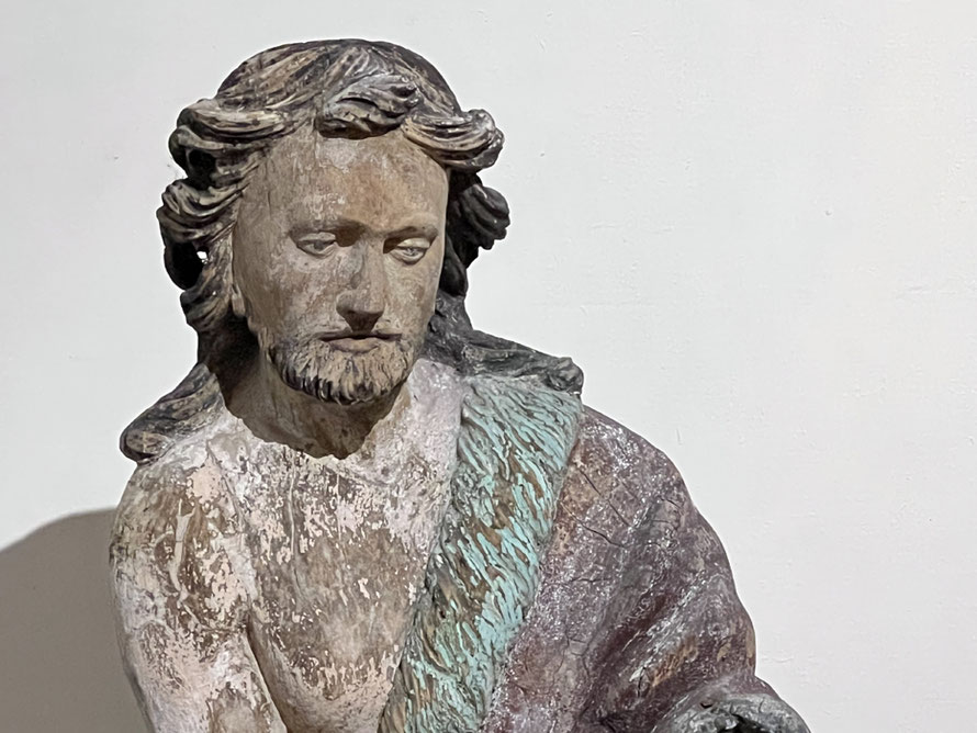 Restaurierung - Muenchen - Denkmal - Heiliger Johannes - Lindenholz - von 1744