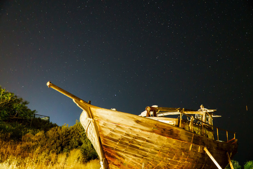 Boote in Griechenland, Ikaria, Nightshoot