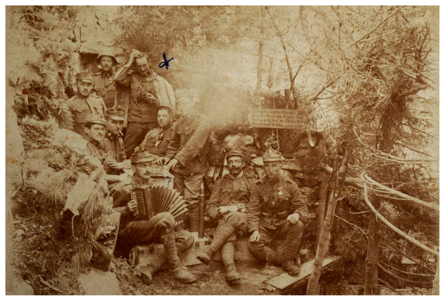 + Hans Germ sen.  um 1917 bei Isonzo Schlacht nähe Flitsch & Karfreit (archiv: H.Germ)