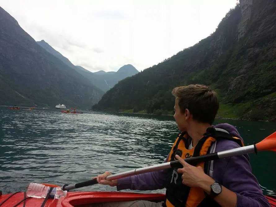 One of my new experiences- kayaking in the Norwegian Fjords! 