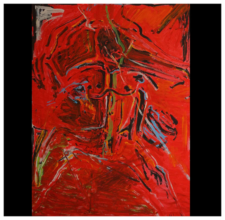 Dancing Men, Acryl, Copyright by Martin Uebele