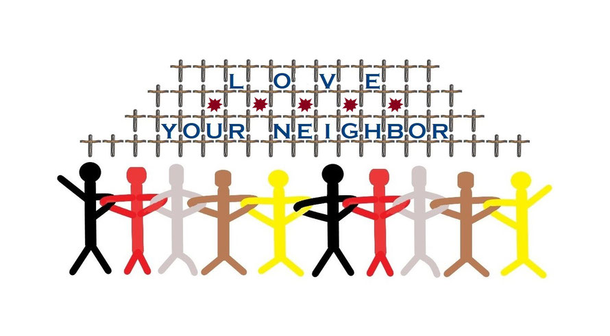 “Greatest Commandments – Love Your Neighbor” Bible Verse Matthew 22:39 (E), An Image for Bible Verse about Love