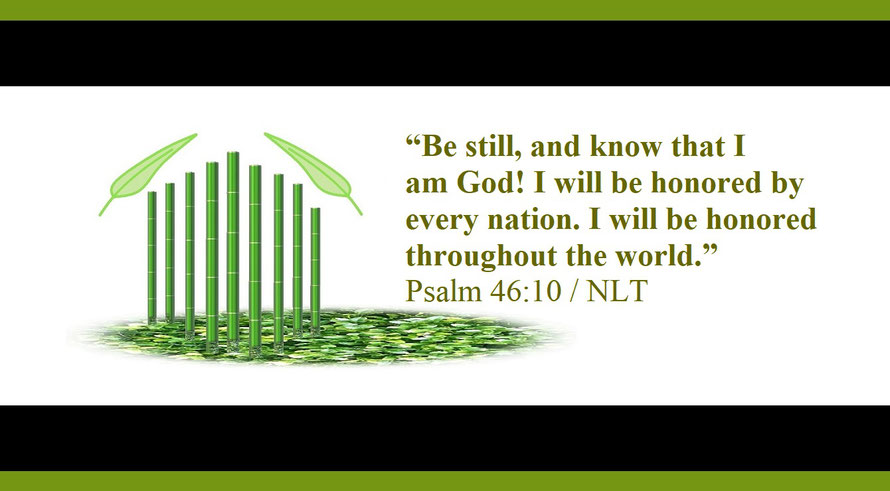 Faith Expression Artwork about the Most Holy Trinity – “Know I AM God” – and Bible Verse Psalm 46:10 (B) - “Be still, and know that I am God! I will be honored by every nation. I will be honored throughout the world.”