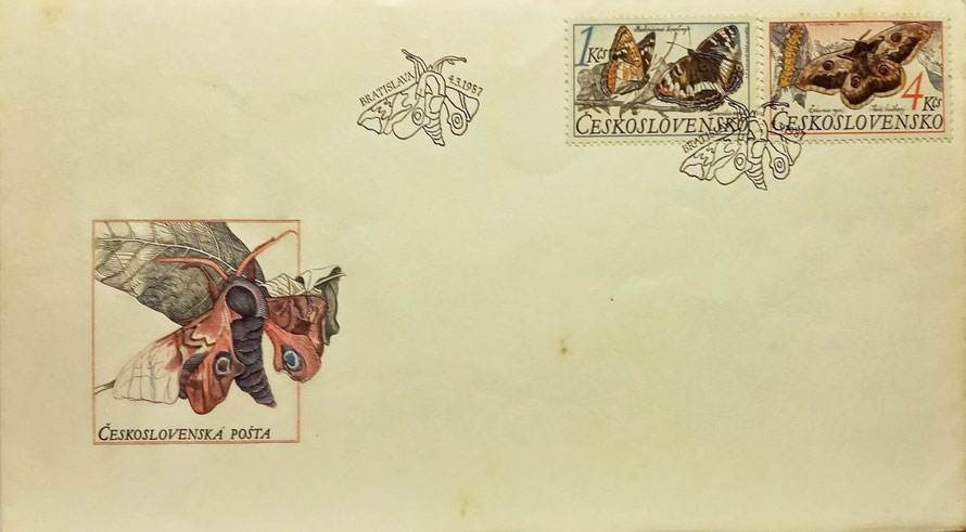 Large Image: Insects on Czechoslovakian First Day Cover of 1994 (1st of the Set)