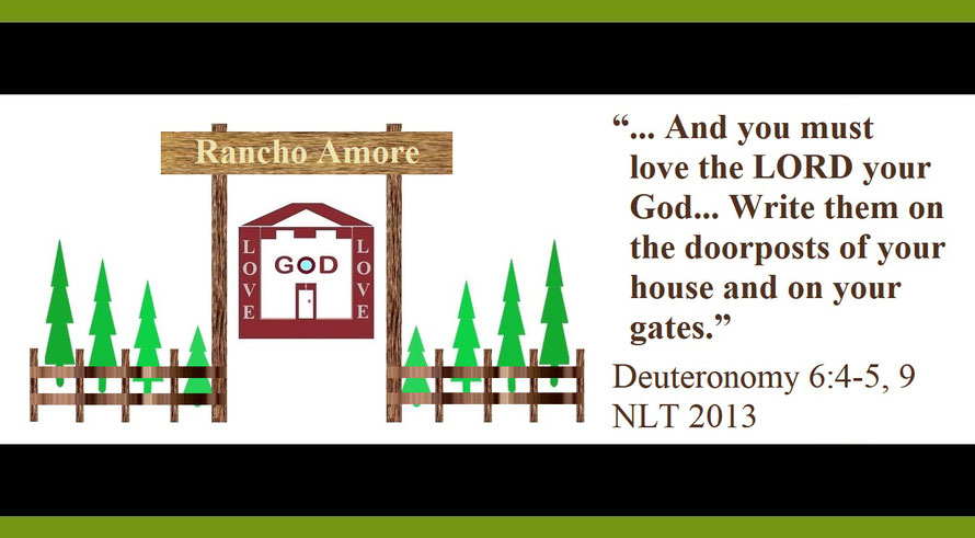 The Old Testament and Faith Expression Artwork Based on Bible Verses Deuteronomy 6:4-5, 9 (OT-2) - “… love the LORD your God with all your heart, all your soul, and all your strength… Write them on the doorposts of your house and on your gates.”
