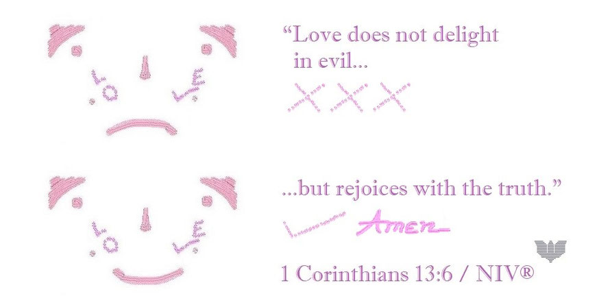 Bible Verse about Love, 1 Corinthians 13:6