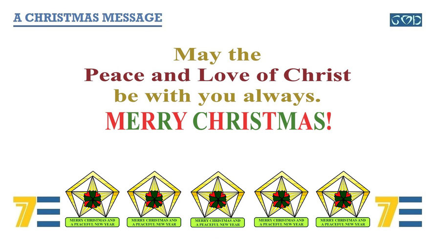 A CHRISTMAS MESSAGE 2023 from ALEX MOISES: May the Peace and Love of Christ be with you always. MERRY CHRISTMAS