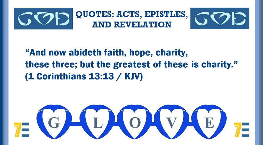 Quotes: Bible Verses from the Acts of the Apostles, the Epistles or Letters, and Revelation