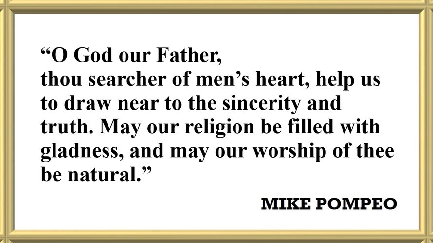 A Prayer by Mike Pompeo